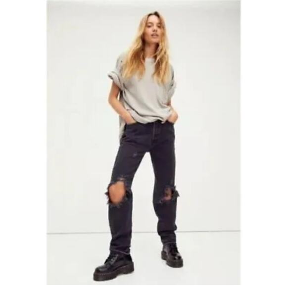 We The Free Free People  The Lasso High Waist Straight Jeans  size 29 - Picture 1 of 9
